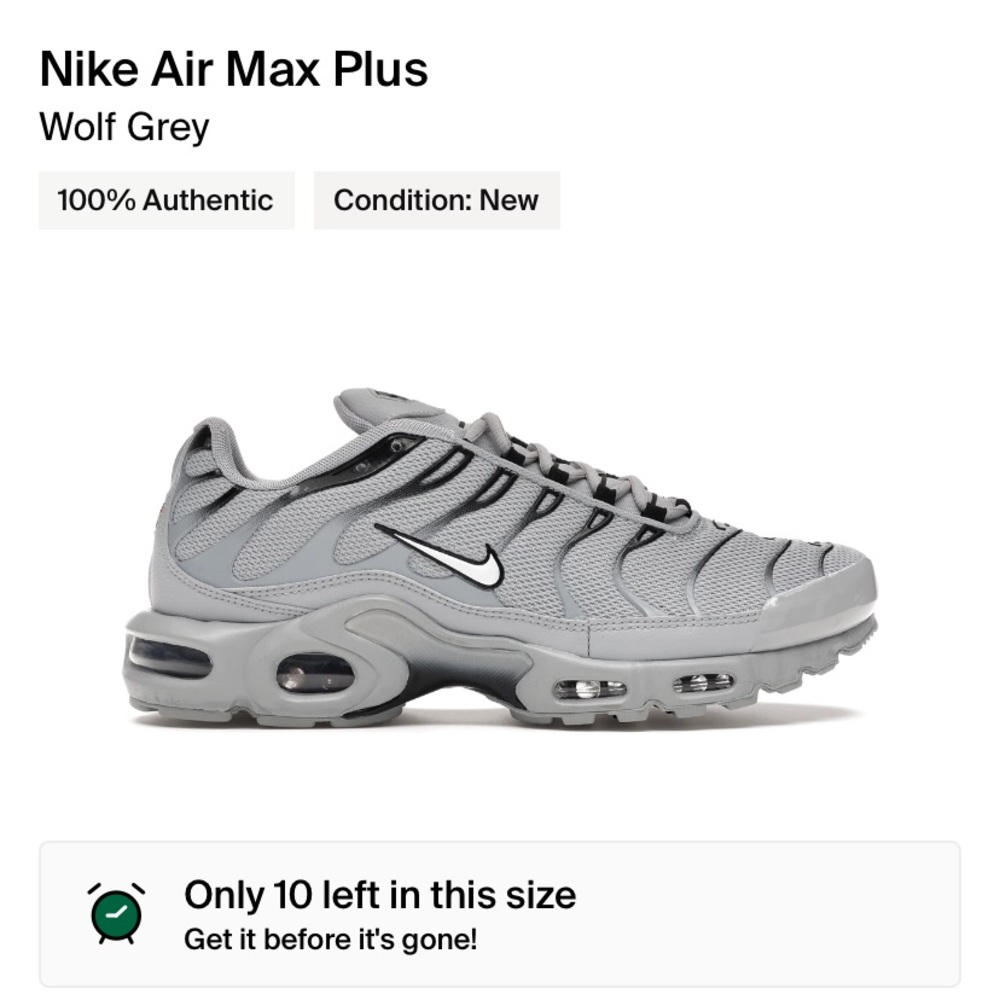 Nike air max plus wild grey